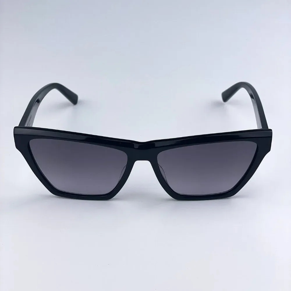 🔥 Saint Laurent SLM103 001 Sunglasses Black Gray Gradient Cat Eye Women - Picture 6 of 13